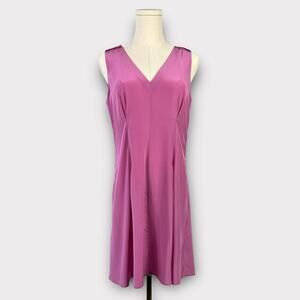 Club Monaco Silk V-neck Slip Mini Dress in Pink/Rose Size 4 NEW